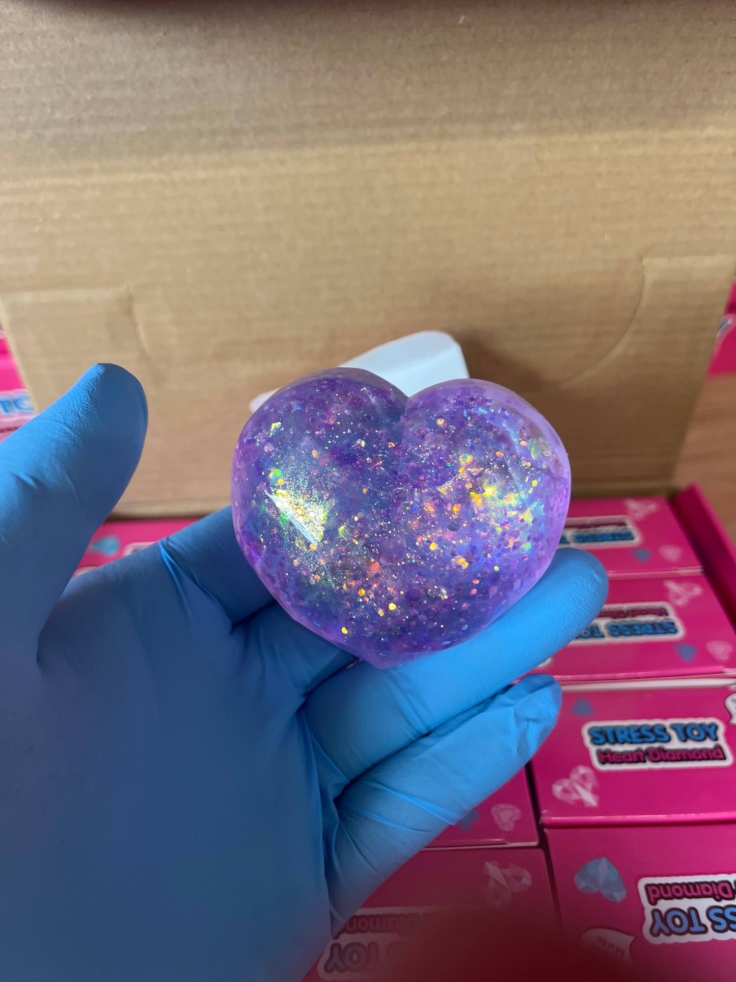 Glitter Heart Diamond Stress Squishy