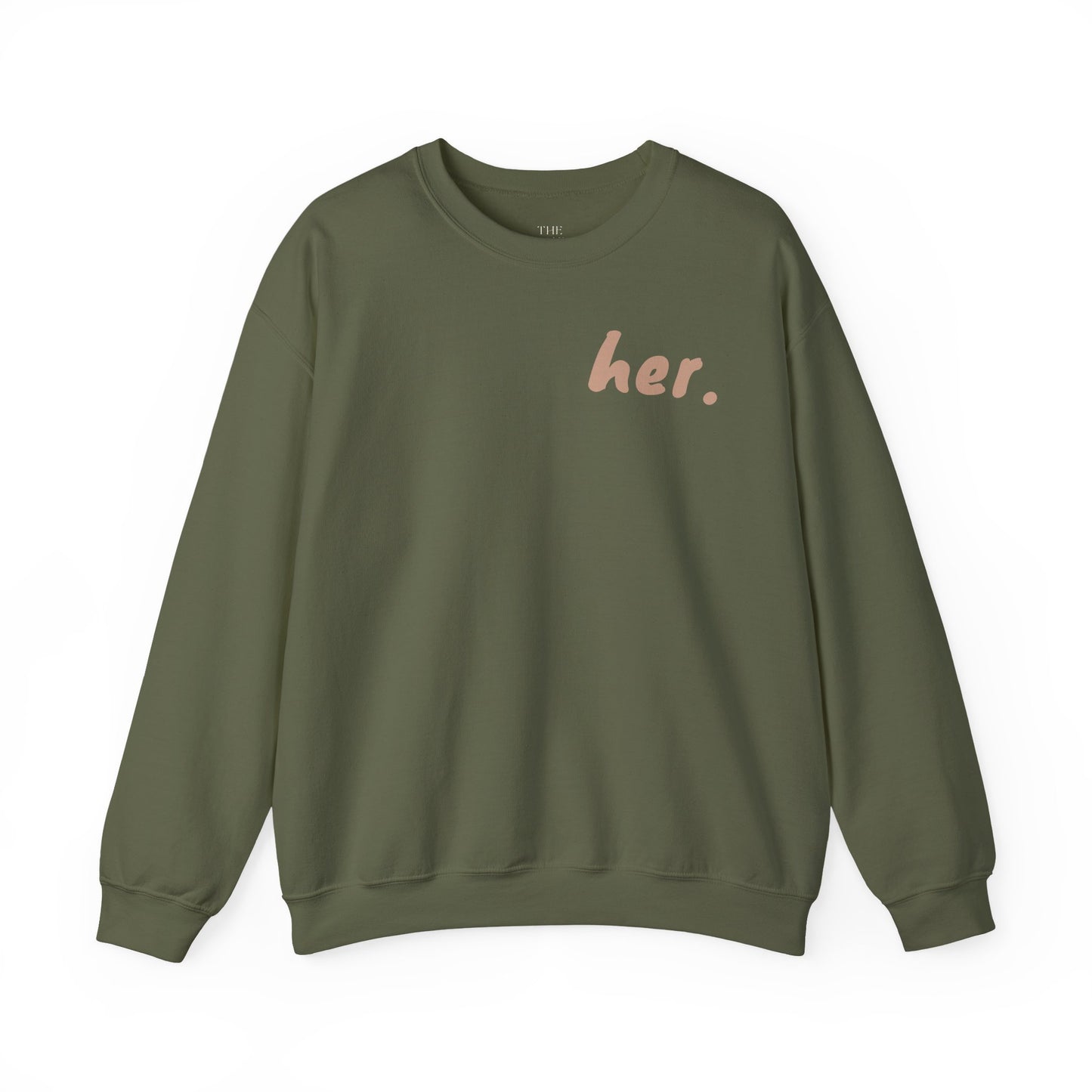 "I'm Her": Chic Minimalist Crewneck Sweatshirt | Her Statement Piece, Cozy Gift for Her, Everyday Fashion, Casual Wear, Layering Essential