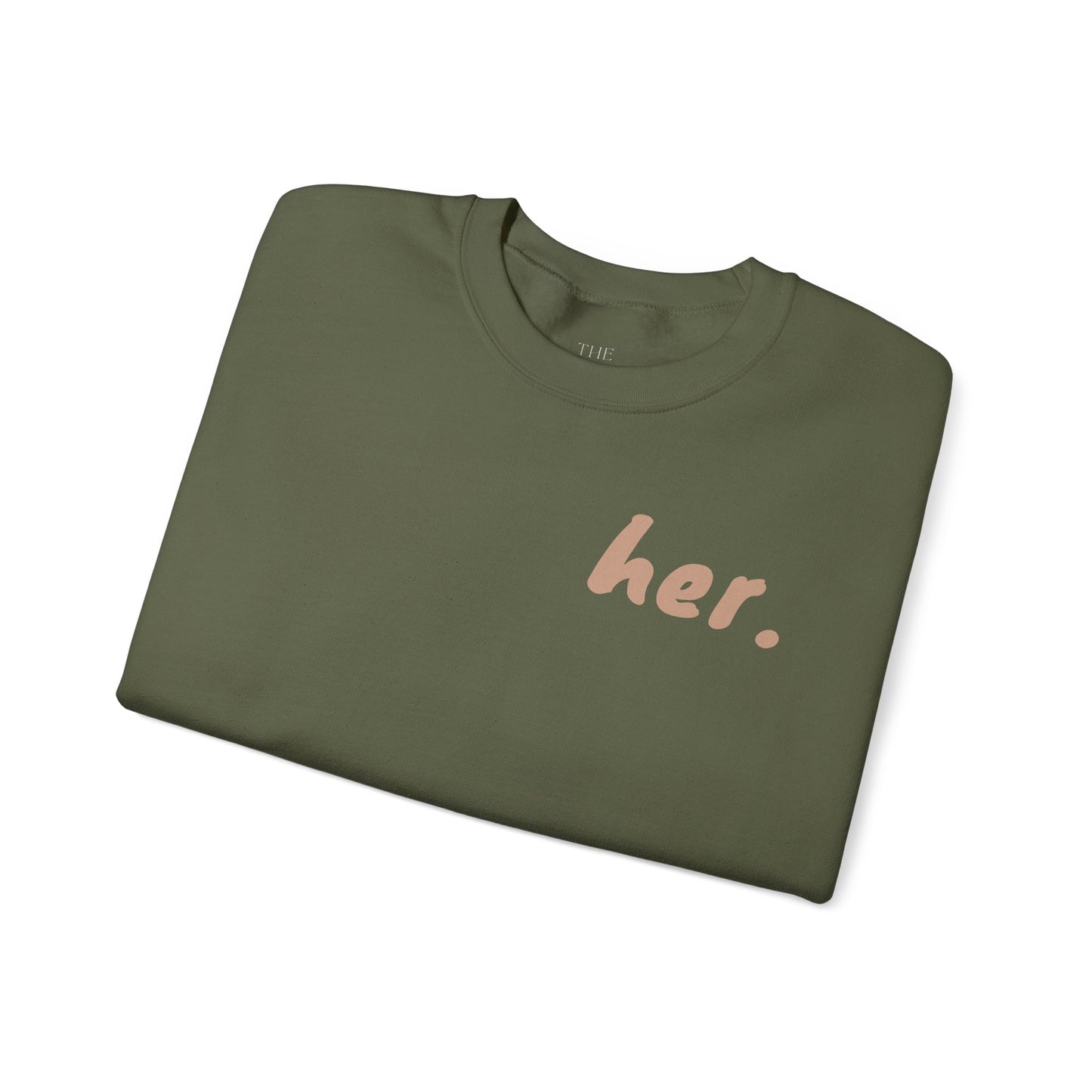"I'm Her": Chic Minimalist Crewneck Sweatshirt | Her Statement Piece, Cozy Gift for Her, Everyday Fashion, Casual Wear, Layering Essential