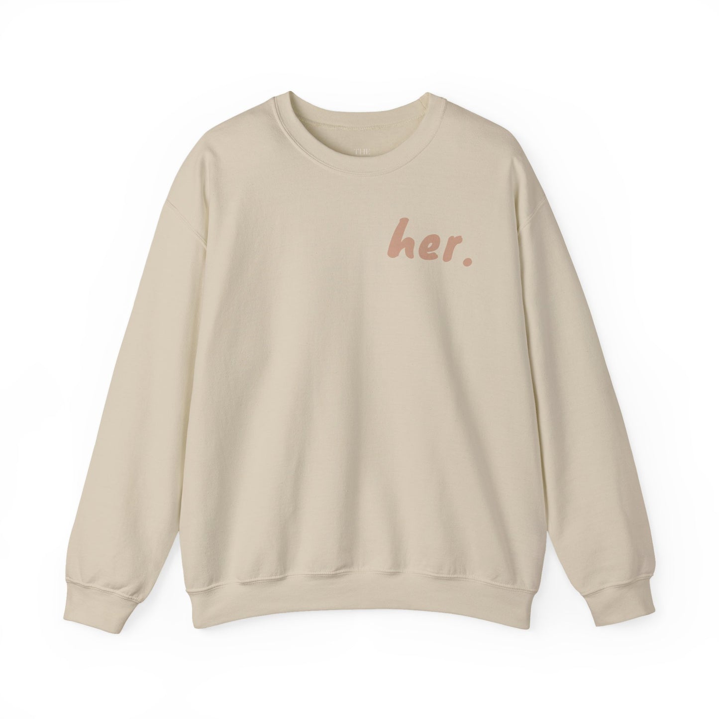 "I'm Her": Chic Minimalist Crewneck Sweatshirt | Her Statement Piece, Cozy Gift for Her, Everyday Fashion, Casual Wear, Layering Essential