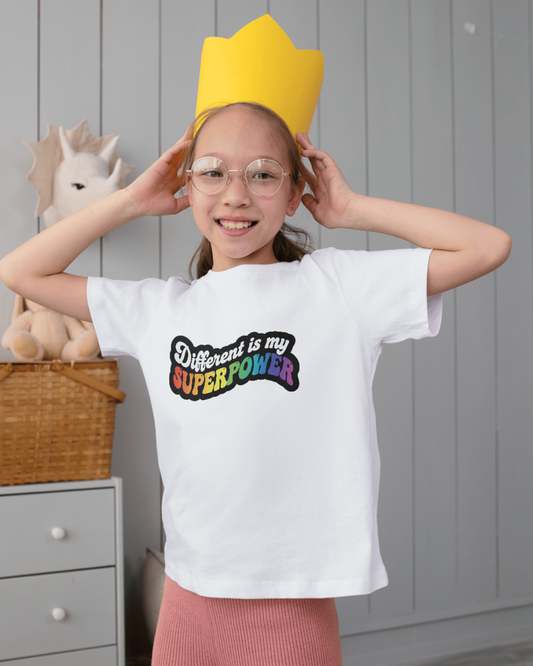 Different Is My Superpower Youth Tee – Bold, Bright & Unapologetically Unique Shirt