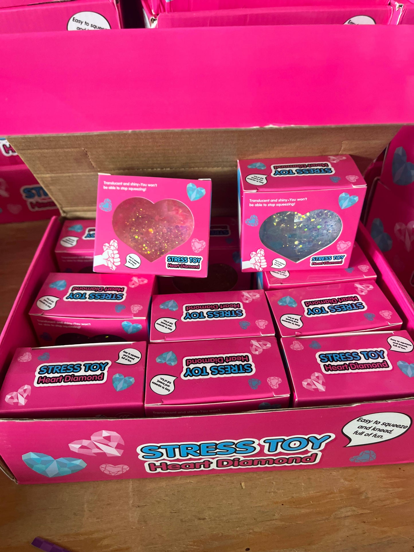 Glitter Heart Diamond Stress Squishy