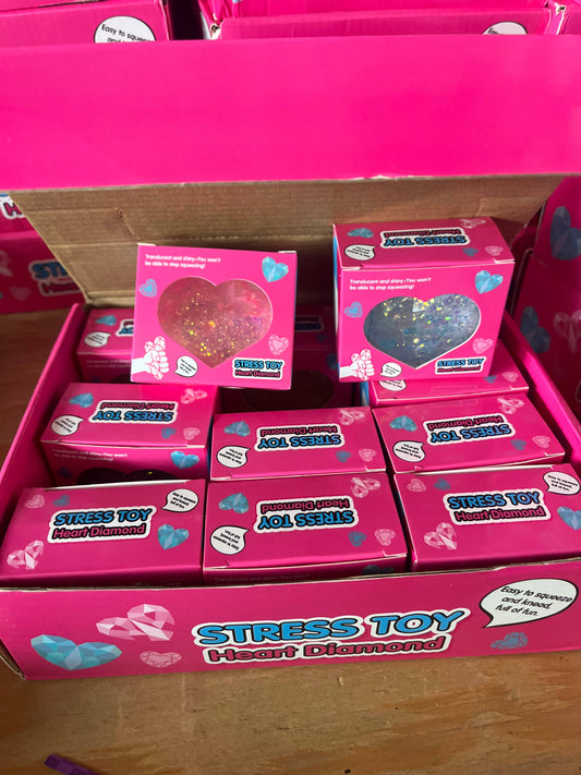 Glitter Heart Diamond Stress Squishy