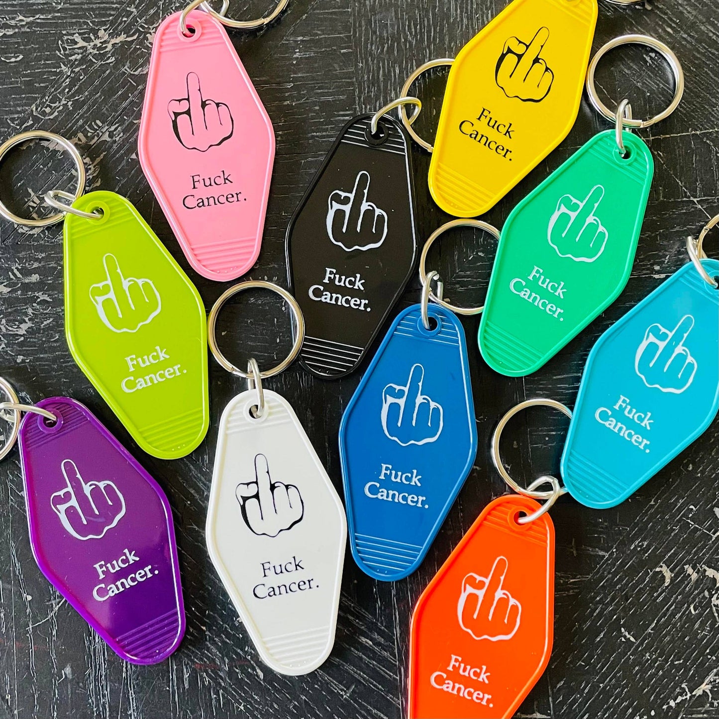 Motel Key Fob - F&%K Cancer